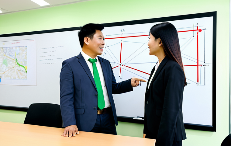 직장 내 갈등 해결을 위한 스킬 - Image Prompt 1: Deciphering Conflict - From Obstacle to Opportunity**